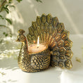Load image into Gallery viewer, Metal Peacock Candle Holder
