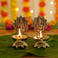 Load image into Gallery viewer, Brass Lakshmi - Ganesh Diya Set