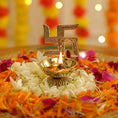 Load image into Gallery viewer, Swastik Brass Diya