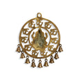 Load image into Gallery viewer, Mahaganpati' Hand-Etched Wall Decor Hanging With Bells In Brass