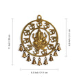 Load image into Gallery viewer, Mahaganpati' Hand-Etched Wall Decor Hanging With Bells In Brass