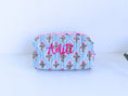 Load image into Gallery viewer, Personalized Medium Block Print Makeup Bag