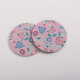 Load image into Gallery viewer, Pink Floral Coasters (set of 2)