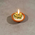 Load image into Gallery viewer, Green Diya Candle