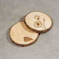 Load image into Gallery viewer, Lotus Engraved Wooden Coasters