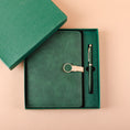 Load image into Gallery viewer, Green Diary and Ball Pen