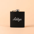 Load image into Gallery viewer, Black Hip Flask Customised