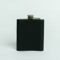 Load image into Gallery viewer, Black Hip Flask Customised