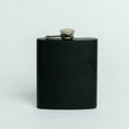 Load image into Gallery viewer, Black Hip Flask Customised