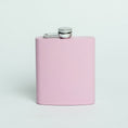 Load image into Gallery viewer, Pink Hip Flask Customised