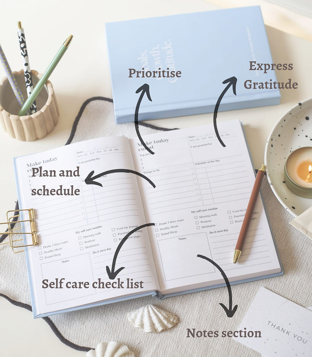 Daily Planner : Goals, Growth and Gratitude