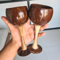 Load image into Gallery viewer, Coconut Shell & Wooden Wine Glasses
