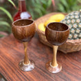 Load image into Gallery viewer, Coconut Shell & Wooden Wine Glasses
