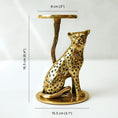 Load image into Gallery viewer, Golden Jaguar Candle Holder
