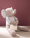 Load image into Gallery viewer, Grey Cotton Poly Fill Elephant Toy
