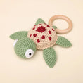 Load image into Gallery viewer, Crochet Karigari Turtle Baby Rattle
