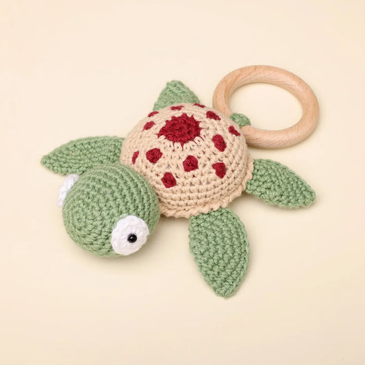 Crochet Karigari Turtle Baby Rattle