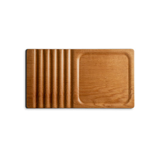Striate Wooden Tray