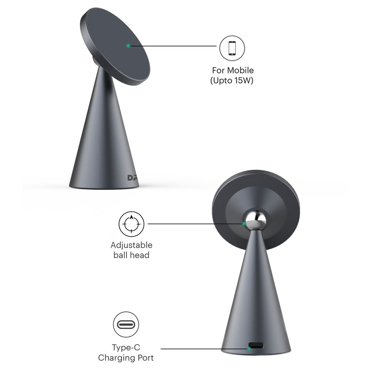 Conoid Magnetic Wireless Charger (15W)