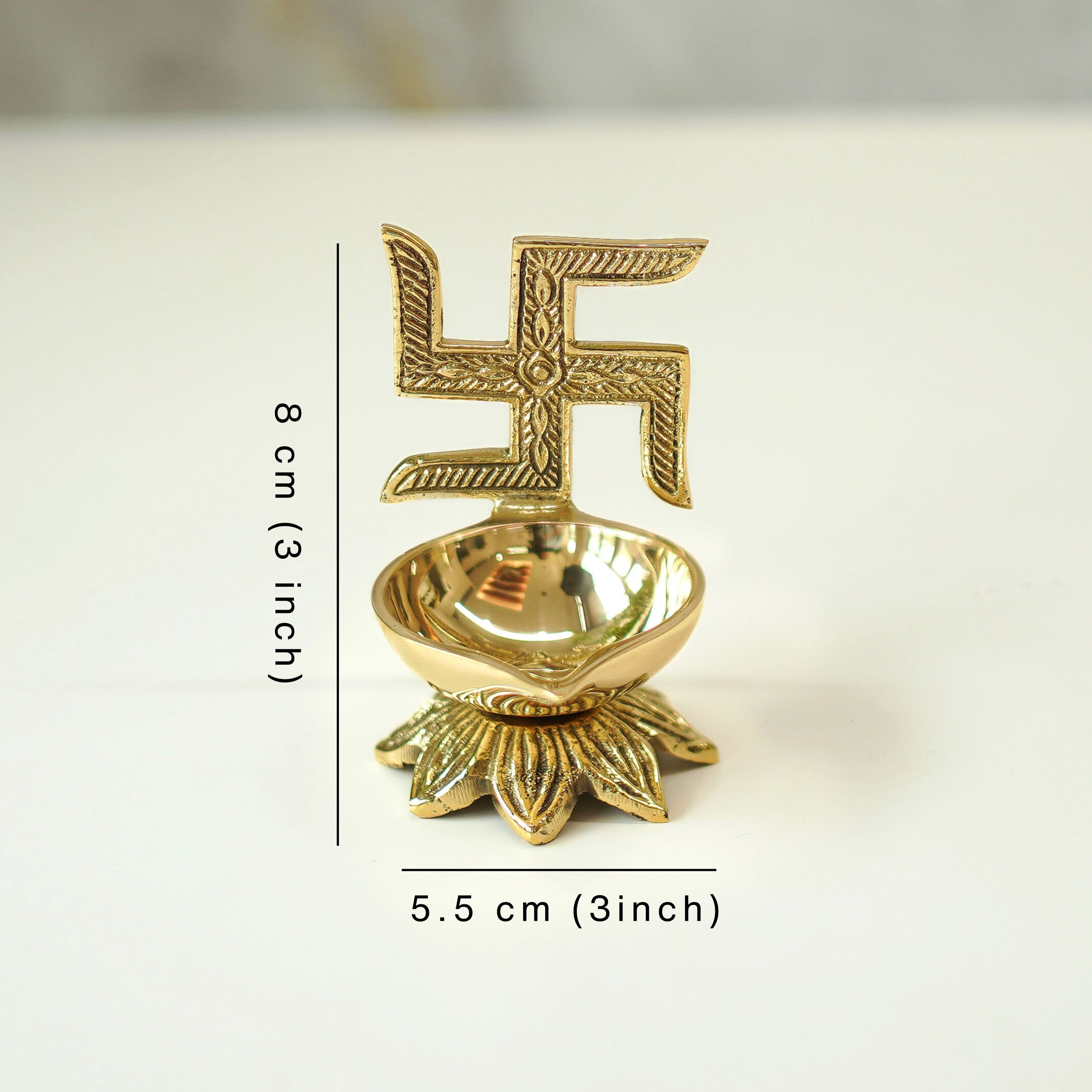 Swastik Brass Diya