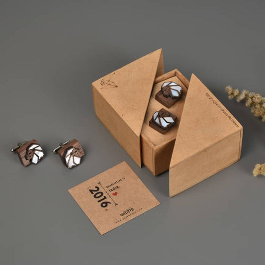Lion Pearl Inlaid Cufflinks