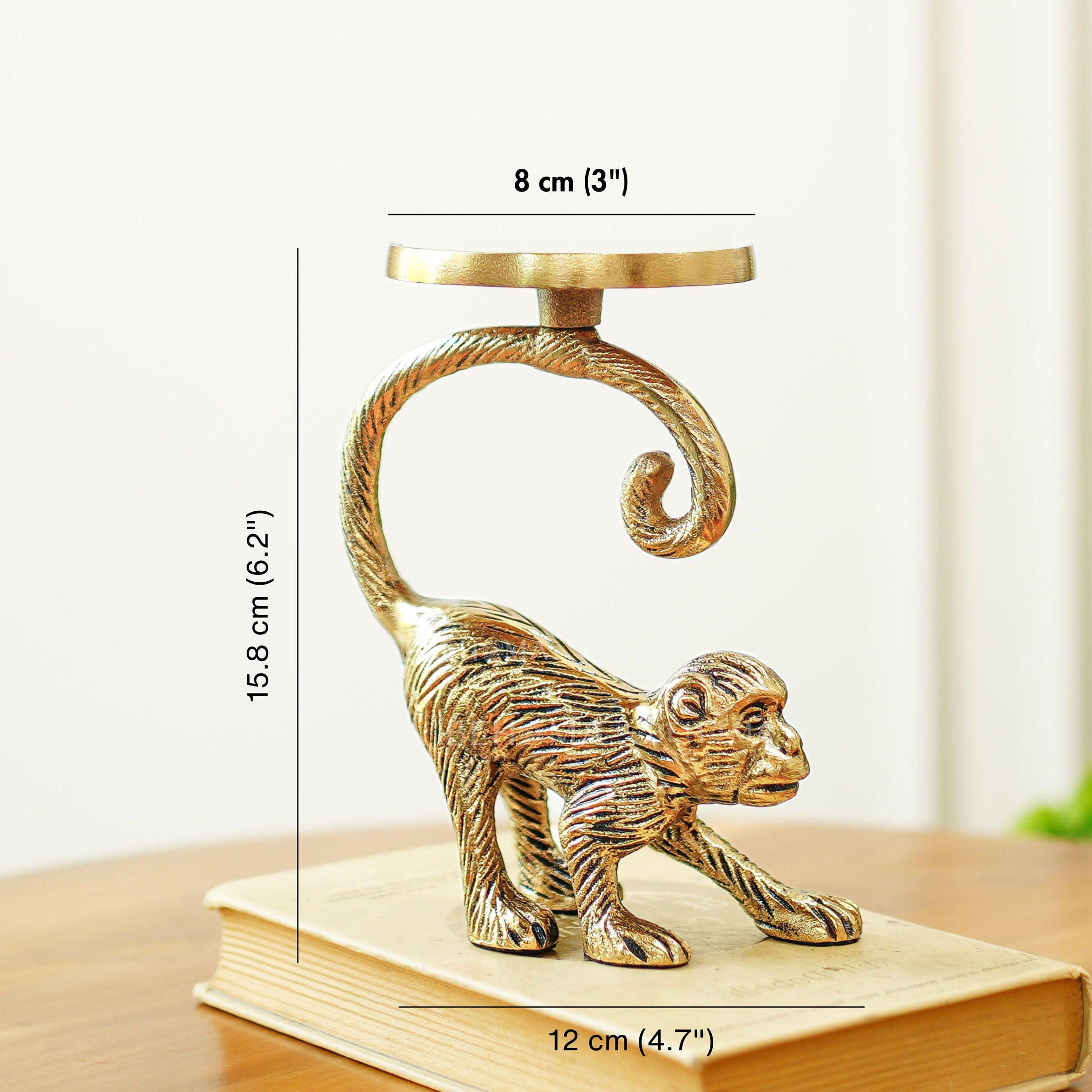 Metal Monkey Candle Holder
