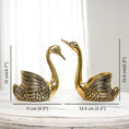 Load image into Gallery viewer, Metal Pair of Swans Candle Holders (with candles)
