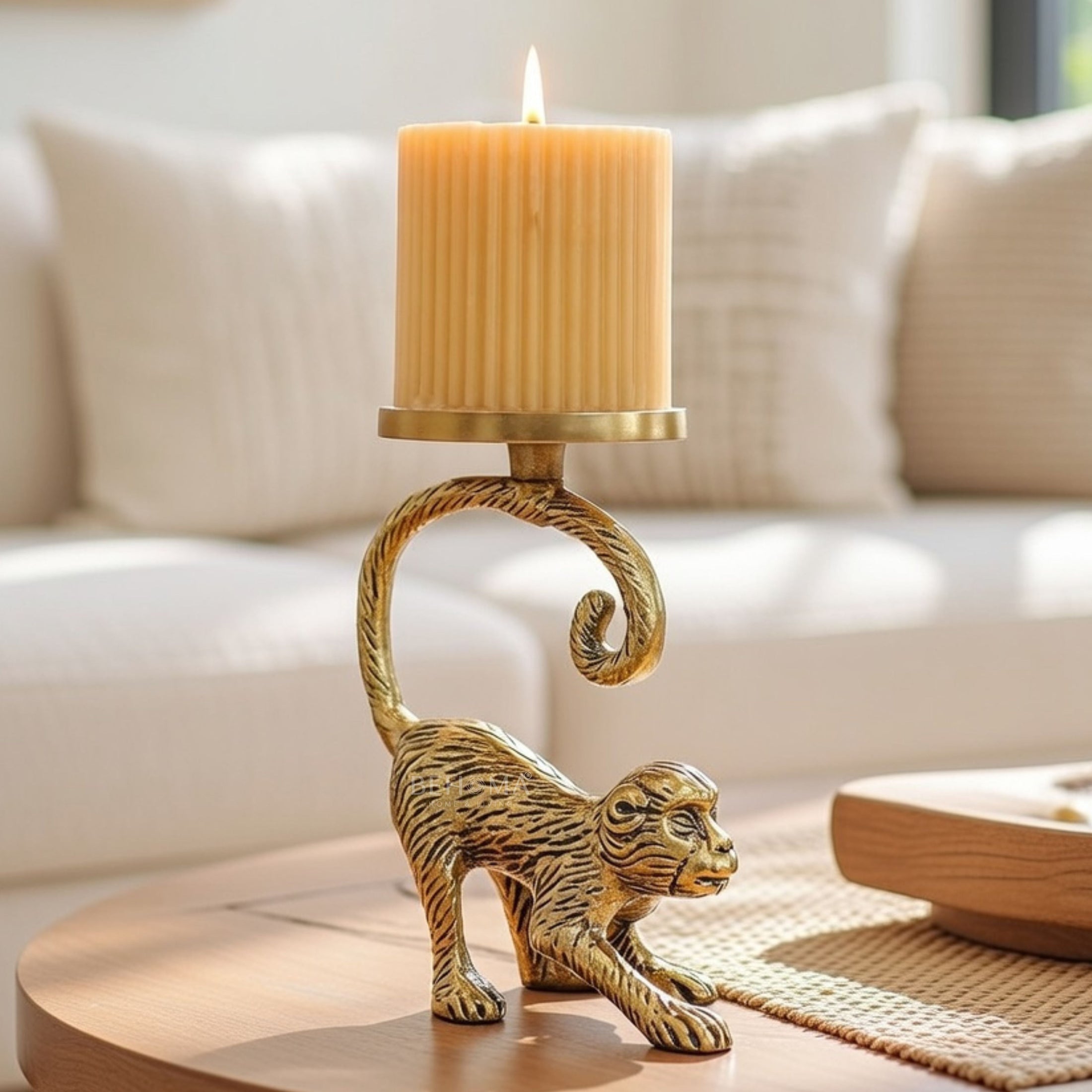 Metal Monkey Candle Holder