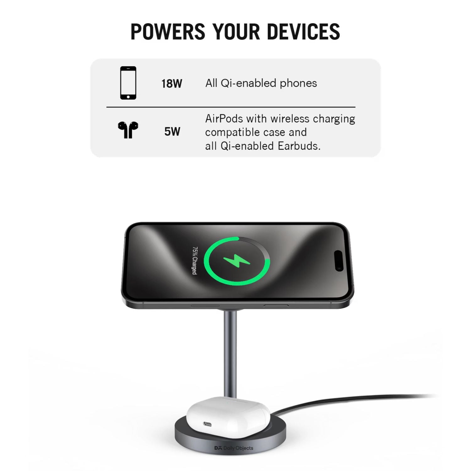 Max 2-In-1 Magnetic Wireless Charger (18W)