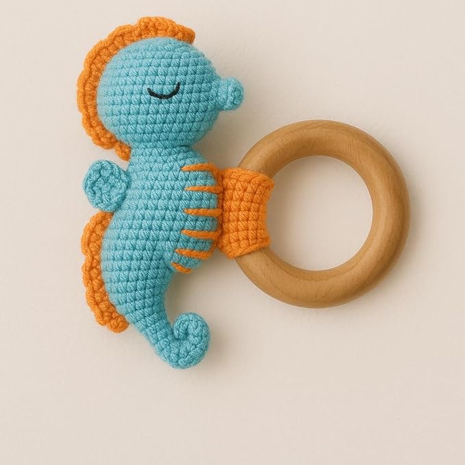 Handmade Crochet Baby Rattles