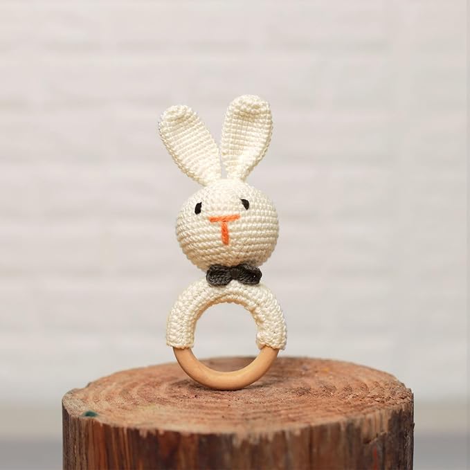 Handmade Crochet Baby Rattles