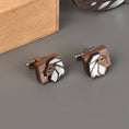 Load image into Gallery viewer, Lion Pearl Inlaid Cufflinks
