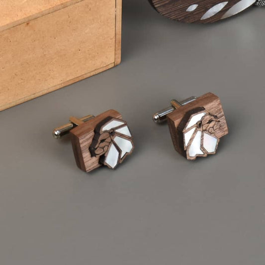 Lion Pearl Inlaid Cufflinks