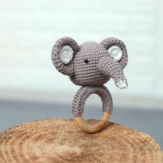 Handmade Crochet Baby Rattles