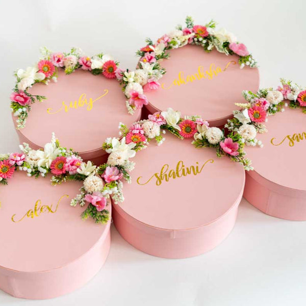 Baby Pink Round Box - Can hold 7 products