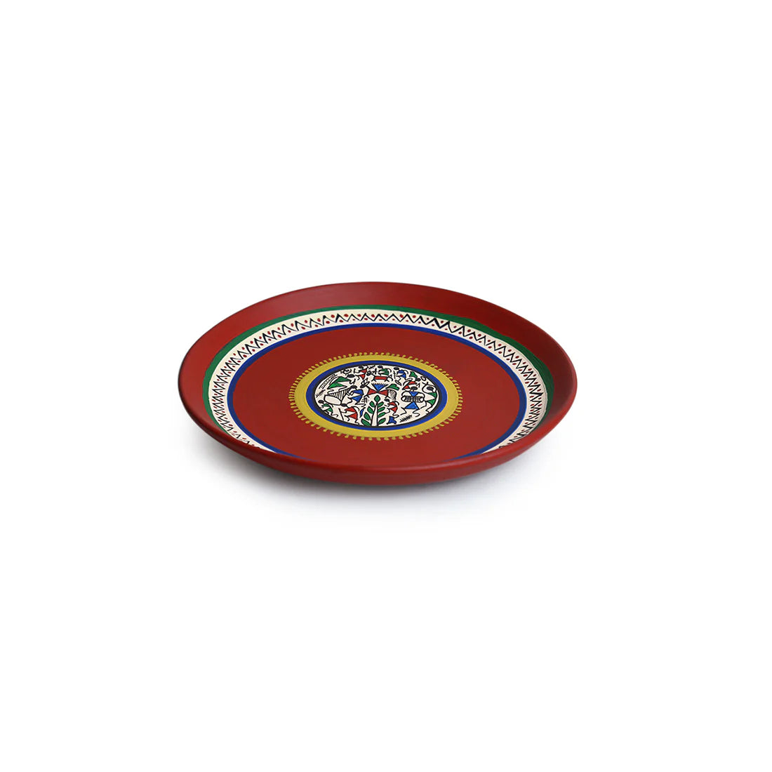 Hand-painted Terracotta Wall Plates (Set of 2)