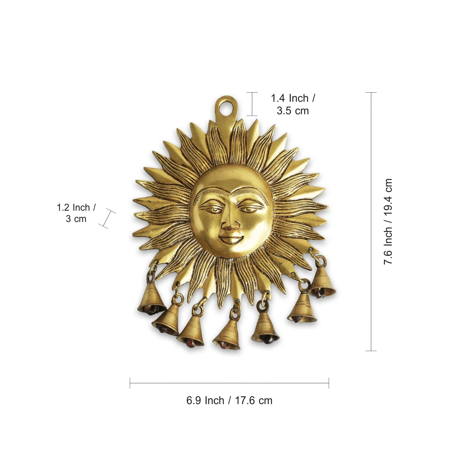 'Sun Lord' Wall Decor Brass Wall Hanging