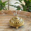 Load image into Gallery viewer, 'Peacock Charm' Brass Dhoop Dani
