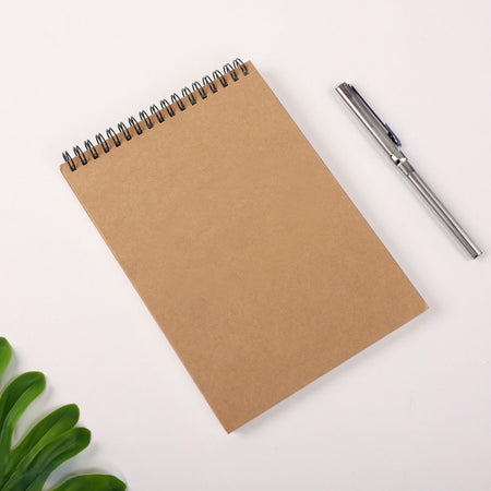 Earthy Brown Spiral Notepad