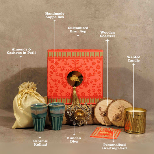 Saaz – Luxury Diwali Gift Hamper with Nuts, Candle & Festive Decor