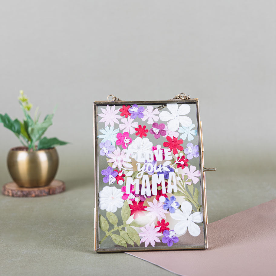 Personalised Floral Glass Frame