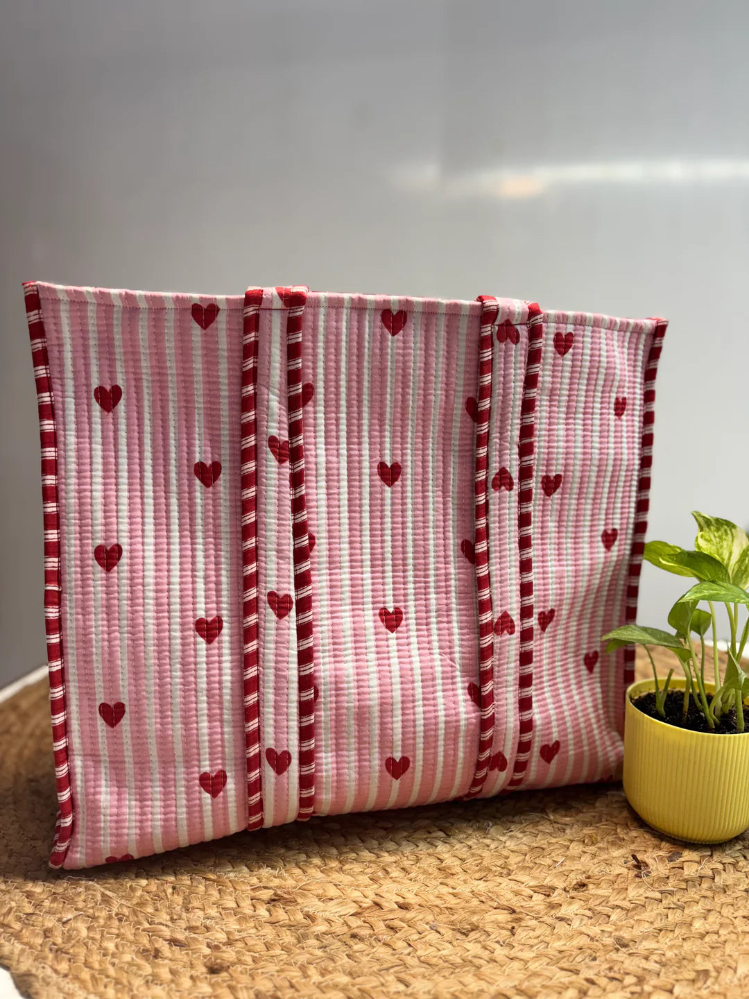 Handcrafted LOVE Reversible Tote Bag