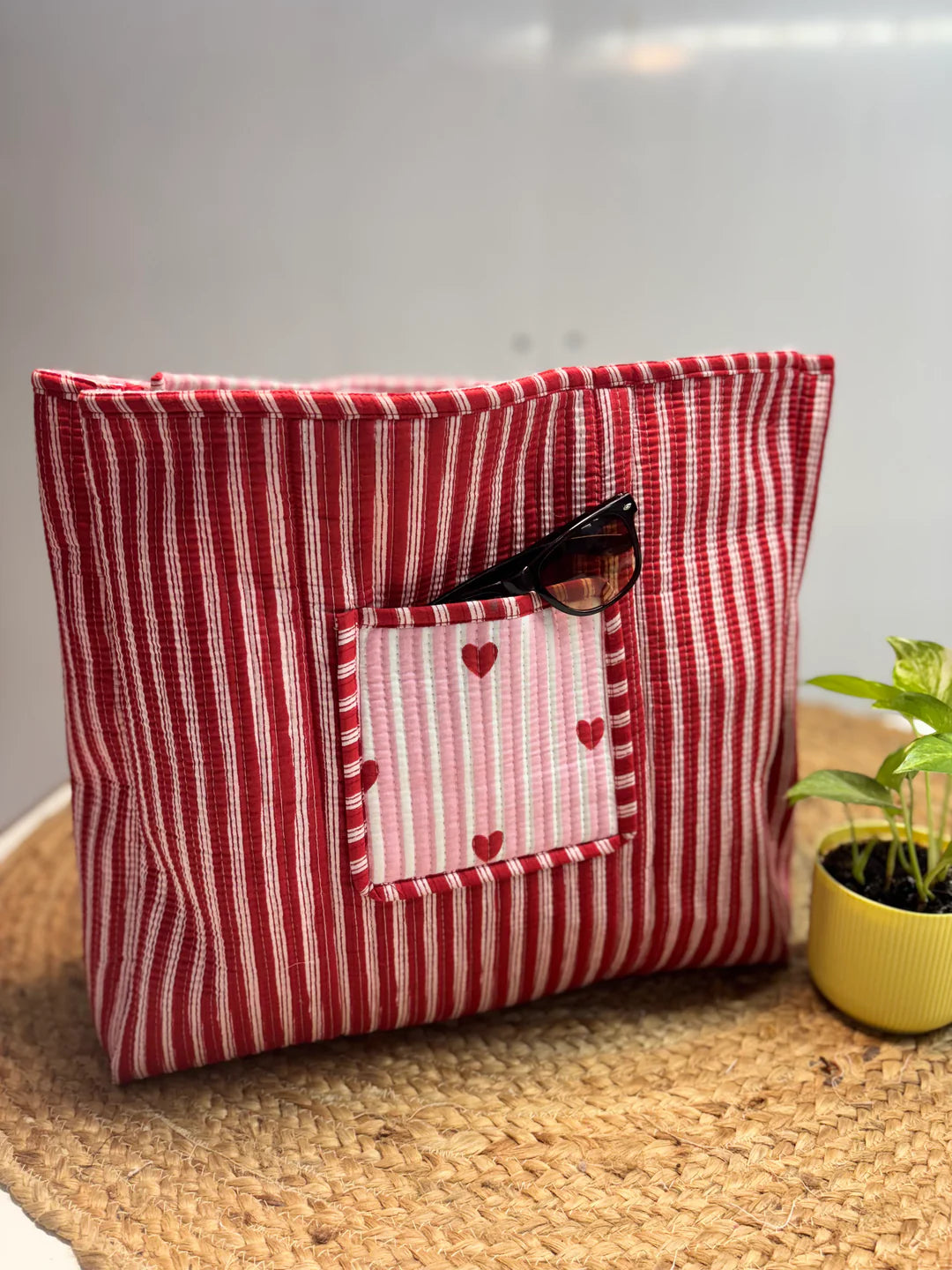 Handcrafted LOVE Reversible Tote Bag