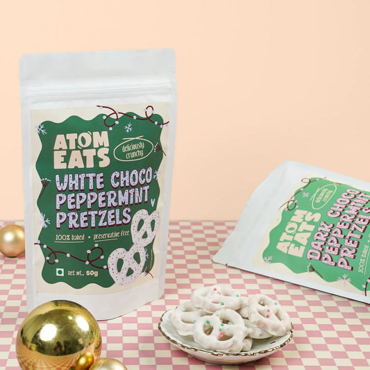 White Choco Peppermint Pretzels