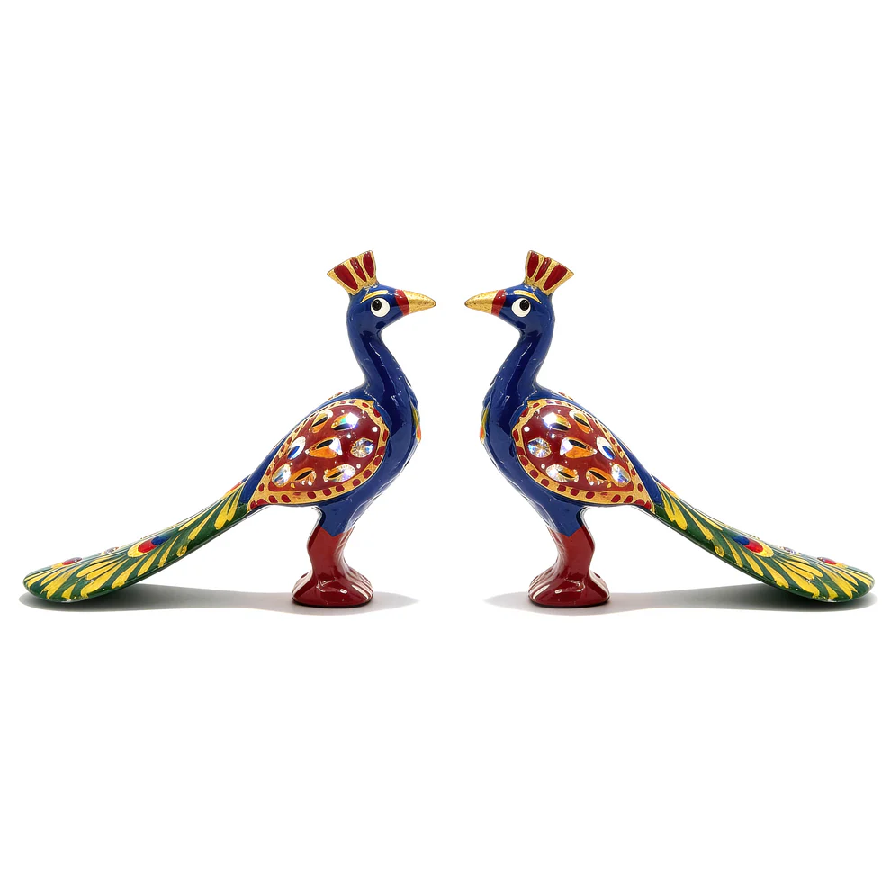 Rajasthani Miniature Hand-Painted Metal Figurine