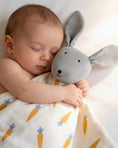 Load image into Gallery viewer, Rabbit with Carrot Baby Security blanket toy

