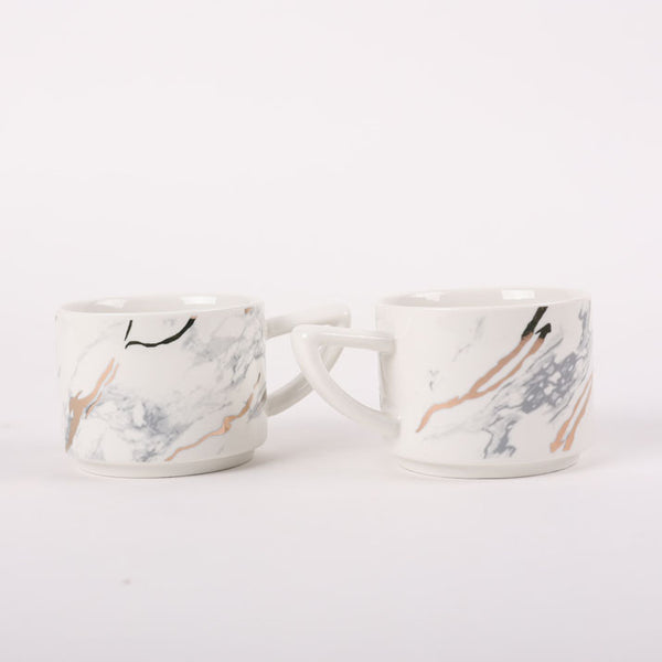 Marble Printed Tea Cups