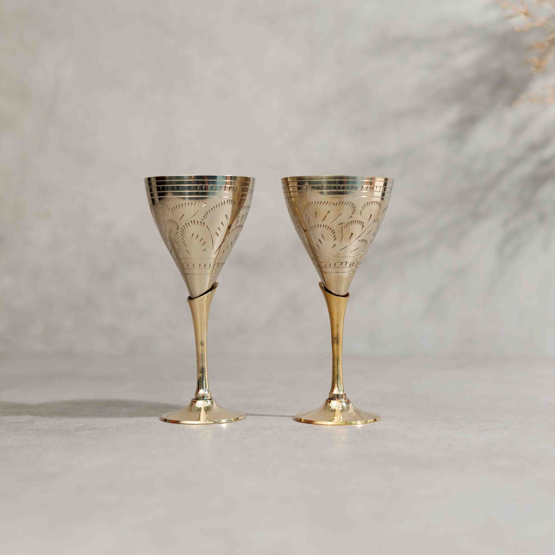 Brass Wine Goblets