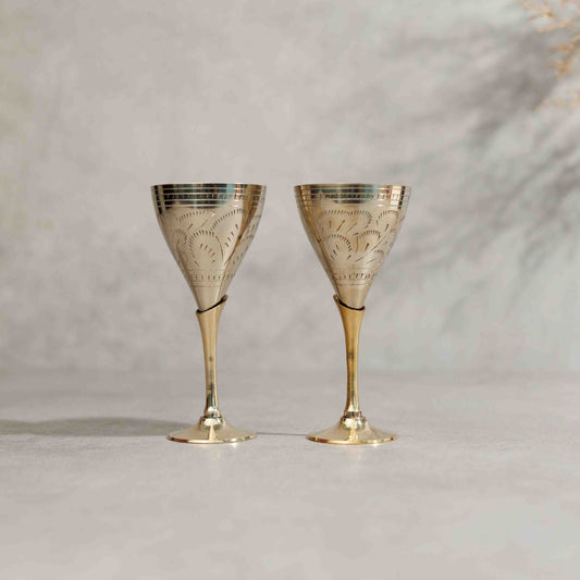 Brass Wine Goblets