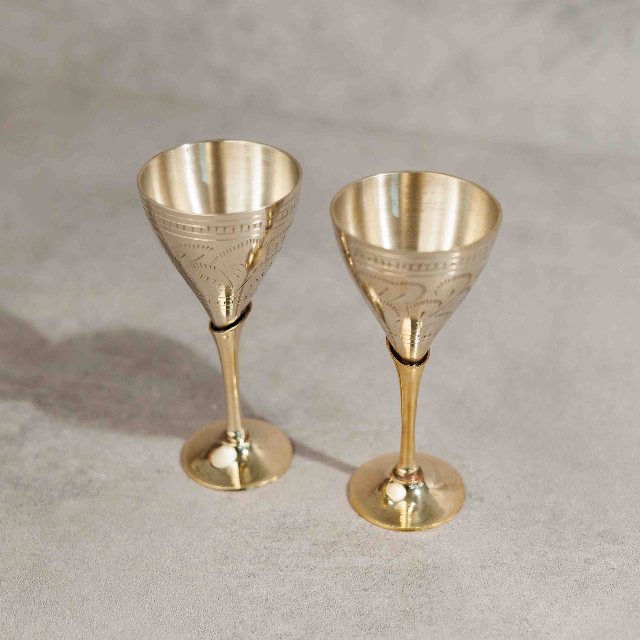 Brass Wine Goblets
